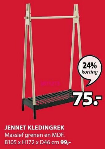 Jysk Jennet kledingrek aanbieding