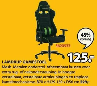 Jysk Lamdrup gamestoel aanbieding
