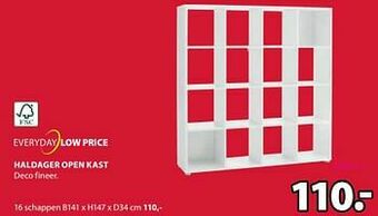 Jysk Haldager open kast 16 schappen aanbieding