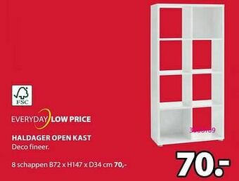 Jysk Haldager open kast 8 schappen aanbieding