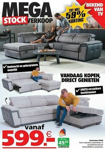 Seats and Sofas Hoeksalon edge aanbieding