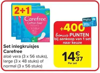 Carrefour Set inlegkruisjes Carefree aanbieding