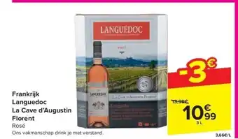 Carrefour Frankrijk Languedoc La Cave d’Augustin Florent aanbieding