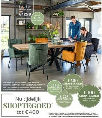 Henders & Hazel Tafel metaluxe aanbieding