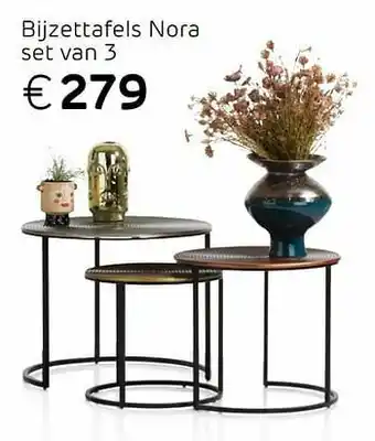 Henders & Hazel Bijzettafels nora set van 3 aanbieding