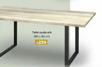 Euroshop Tafel oude eik aanbieding