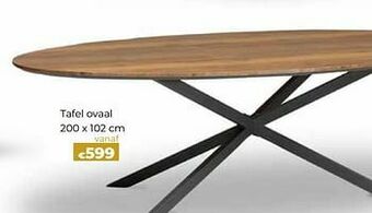 Euroshop Tafel ovaal aanbieding