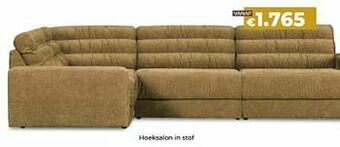Euroshop Hoeksalon in stof aanbieding