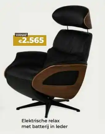 Euroshop Elektrische relax met batterij in leder aanbieding