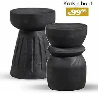 Euroshop Krukje hout aanbieding