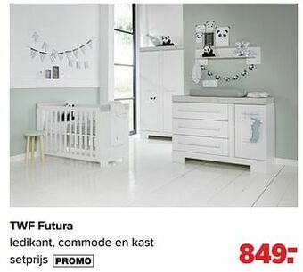 Twf futura ledikant, commode en kast