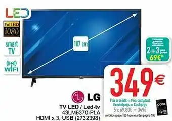 Cora Lg tv led - led-tv 43lm6370-pla aanbieding