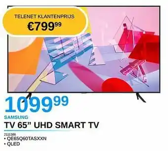 Samsung tv 65`` uhd smart tv qe65q60tasxxn