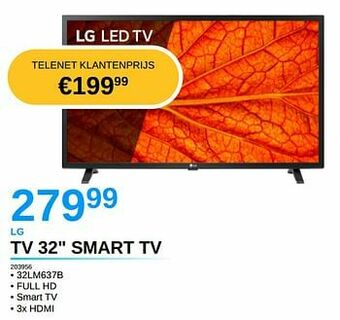 AUVA Lg tv 32`` smart tv 32lm637b aanbieding