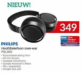 Selexion Philips hoofdtelefoon over-ear psl300 aanbieding
