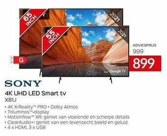 Sony 4k uhd led smart tv x81j