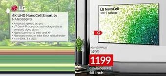 Selexion Lg 4k uhd nanocell smart tv 65nano886pb aanbieding