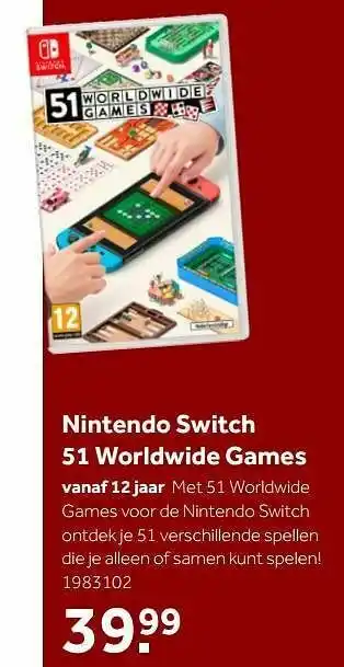 Intertoys Nintendo switch 51 worldwide games aanbieding