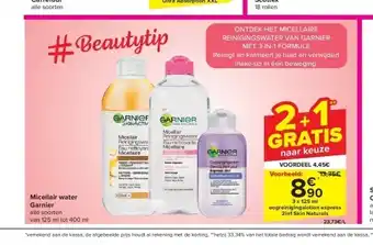 Carrefour Micellair water Garnier aanbieding