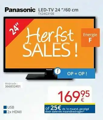 Eldi Panasonic led-tv tx24g310e aanbieding