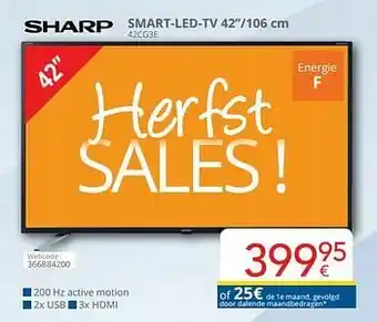 Eldi Sharp smart-led-tv 42cg3e aanbieding