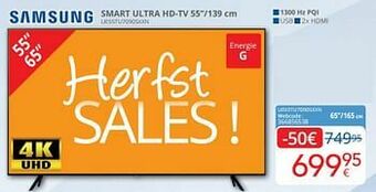 Eldi Samsung smart ultra hd-tv ue65tu7090sxxn aanbieding