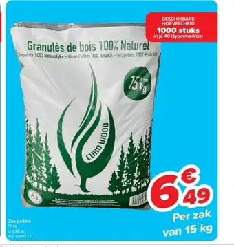 Carrefour Zak pellets aanbieding