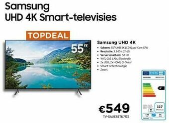 CompuDeals Samsung uhd 4k tv-saue55tu7172 aanbieding