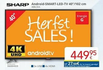 Eldi Sharp android-smart-led-tv 40bl5ea aanbieding