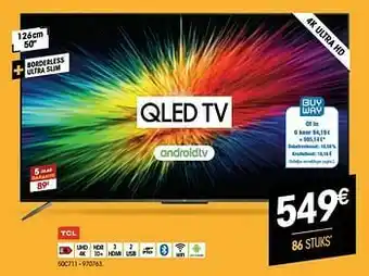 Electro Depot Tcl 4k ultra hd 50c711 aanbieding