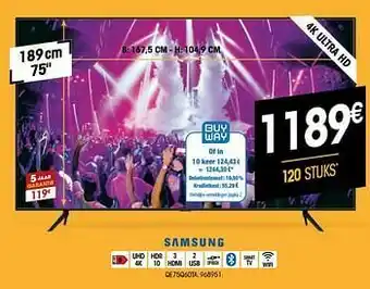 Electro Depot Samsung 4k ultra hd qe75q60ta aanbieding