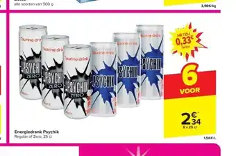 Carrefour Energiedrank Psychik aanbieding
