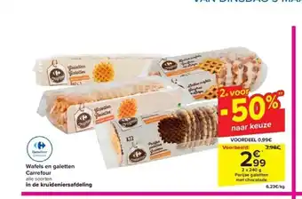 Carrefour Wafels en galetten Carrefour aanbieding