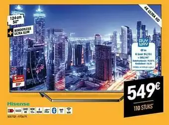 Electro Depot Hisense 4k ultra hd 50u7qf aanbieding