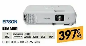 Epson beamer eb e01 3lcd - xga - 3