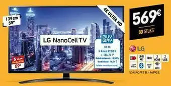 Electro Depot Lg 4k ultra hd 55nano793 be aanbieding