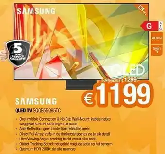 Samsung qled tv sqqe55q95tc