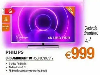 Expert Philips uhd ambilight tv pi50pus900512 aanbieding