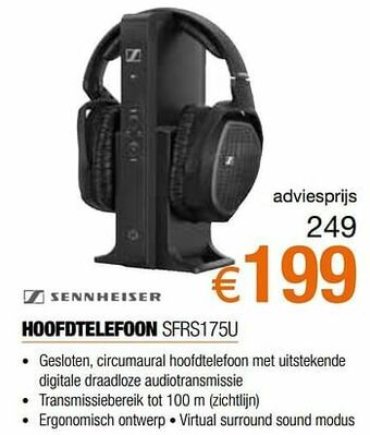 Expert Sennheiser hoofdtelefoon sfrs175u aanbieding