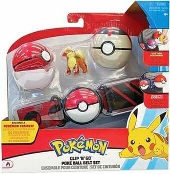 ToyChamp Pokemon Clip’n Go Poké Ball riem m/2 Poké Balls Wa aanbieding