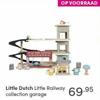 Baby & Tiener Little dutch little railway collection garage aanbieding