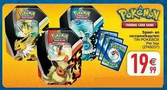 Speel- en verzamelkaarten tin pokébox