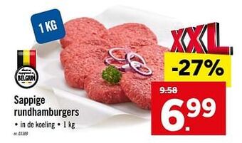 Lidl Sappige Rundhamburgers aanbieding