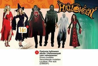 Costume halloween adulte - halloweenpak voor volwassenen