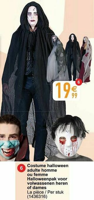 Cora Costume halloween adulte homme ou femme halloweenpak voor volwassenen heren of dames aanbieding