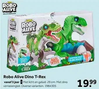 Intertoys Robo alive dino t-rex aanbieding