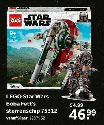 Intertoys Lego star wars boba fett’s sterrenschip 75312 aanbieding