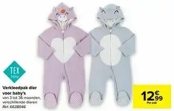 Carrefour Verkleedpak dier voor baby’s aanbieding