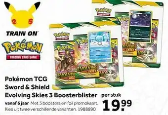 Intertoys Pokémon tcg sword + shield evolving skies 3 boosterblister aanbieding