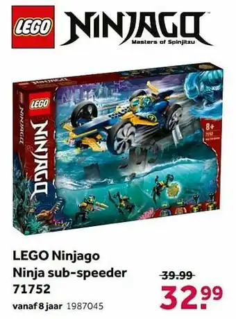Intertoys Lego ninjago ninja sub-speeder 71752 aanbieding